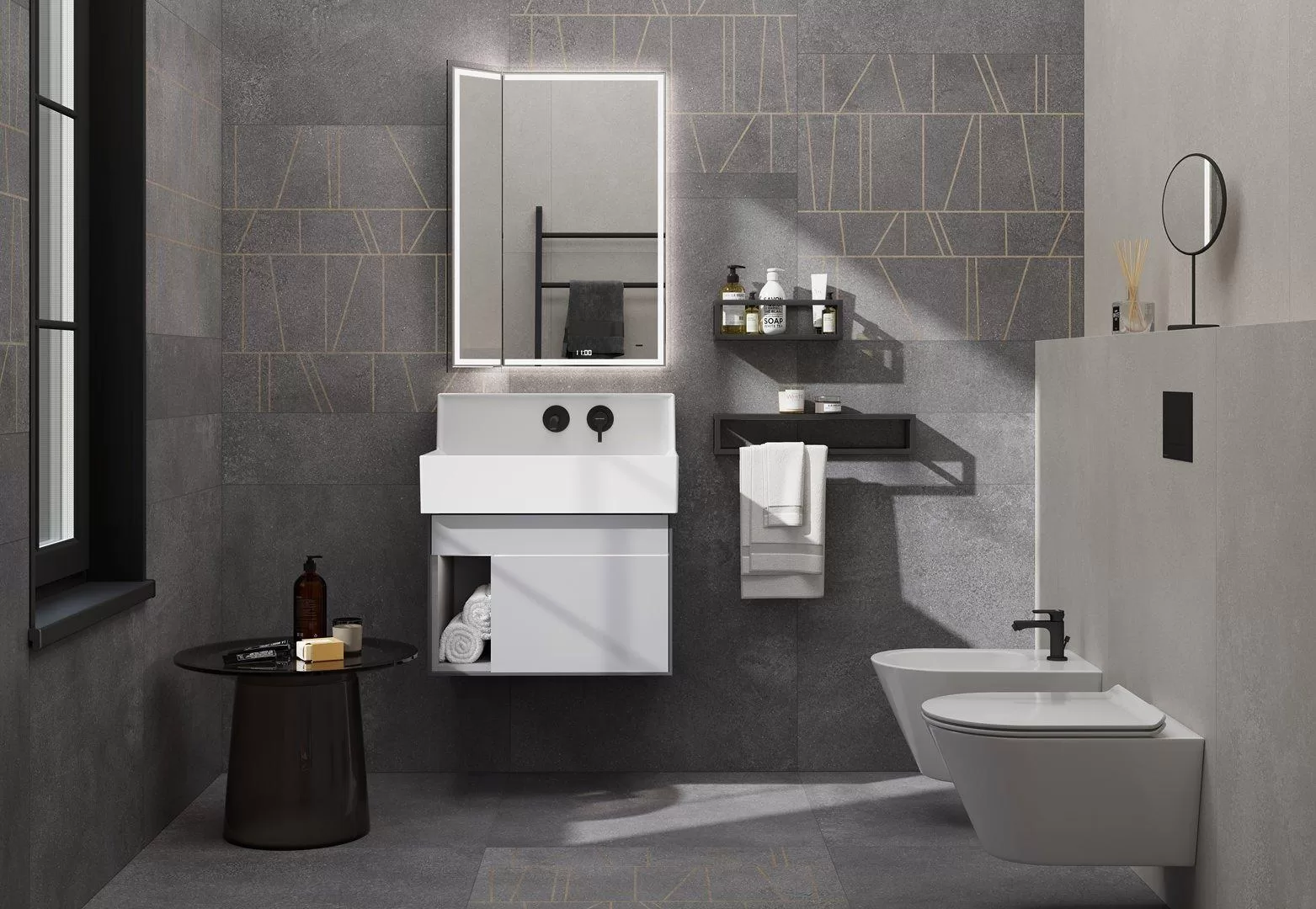 Керамогранит Турнель декорированный обрезной 80х80 - картинка 2